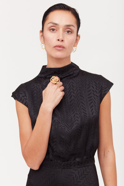 Gold-Plated Silver Earrings – Small Organic
