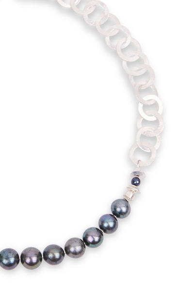 Silver necklace "SILVER PEARLS"