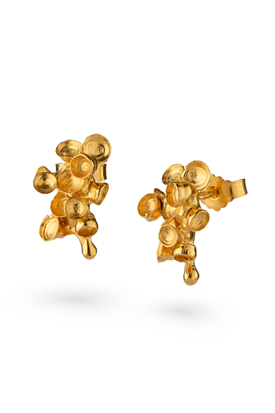 Gold-Plated Silver Stud Earrings – The Small Sea Fan