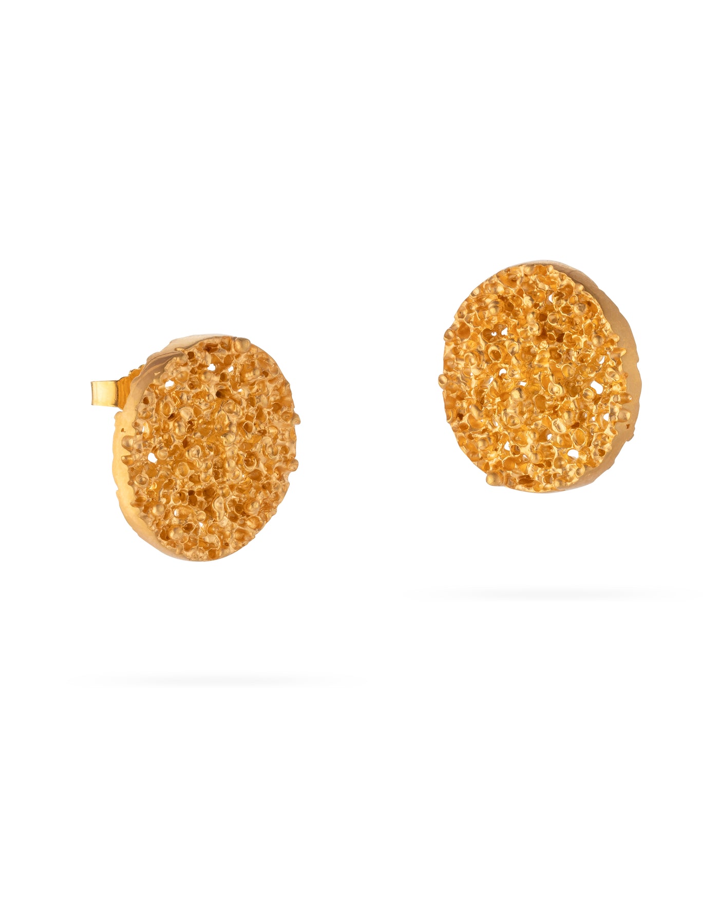 Gold plated silver earrings " SEA LOVE MOON"
