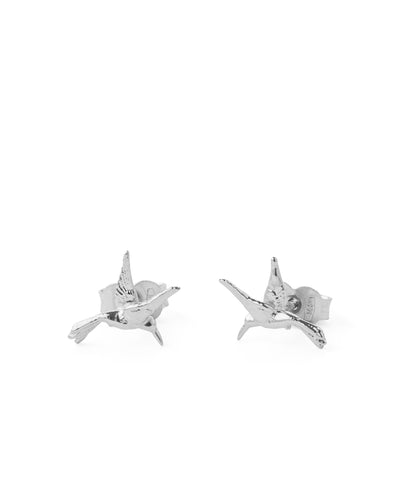 14 k white gold earrings "Joy colibri"