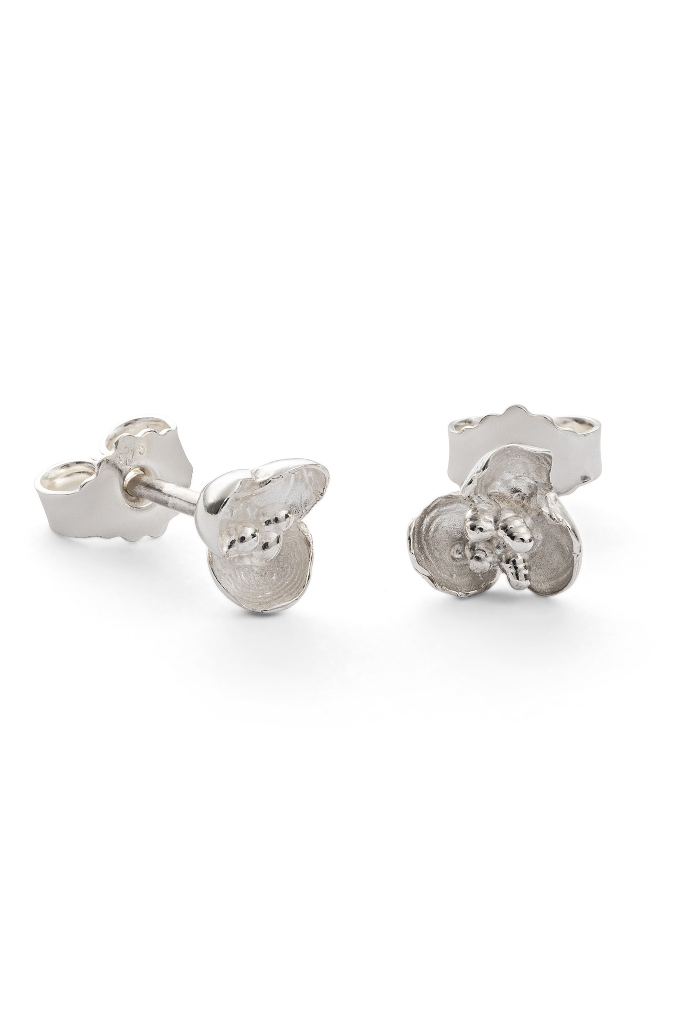 Silver Stud Earrings – Flowers of Happiness