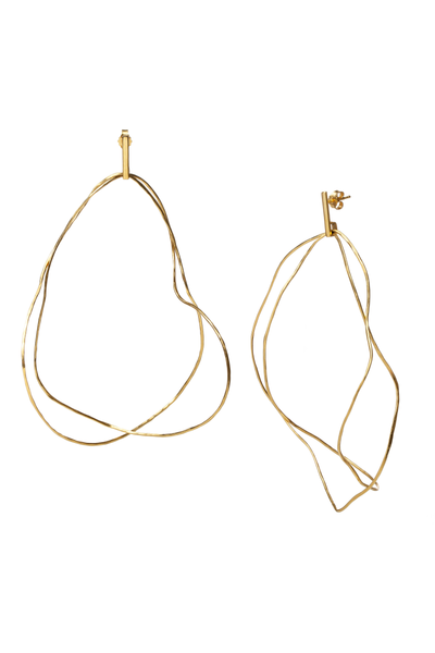 Gold-Plated Silver Drop Earrings – Cloud Roads