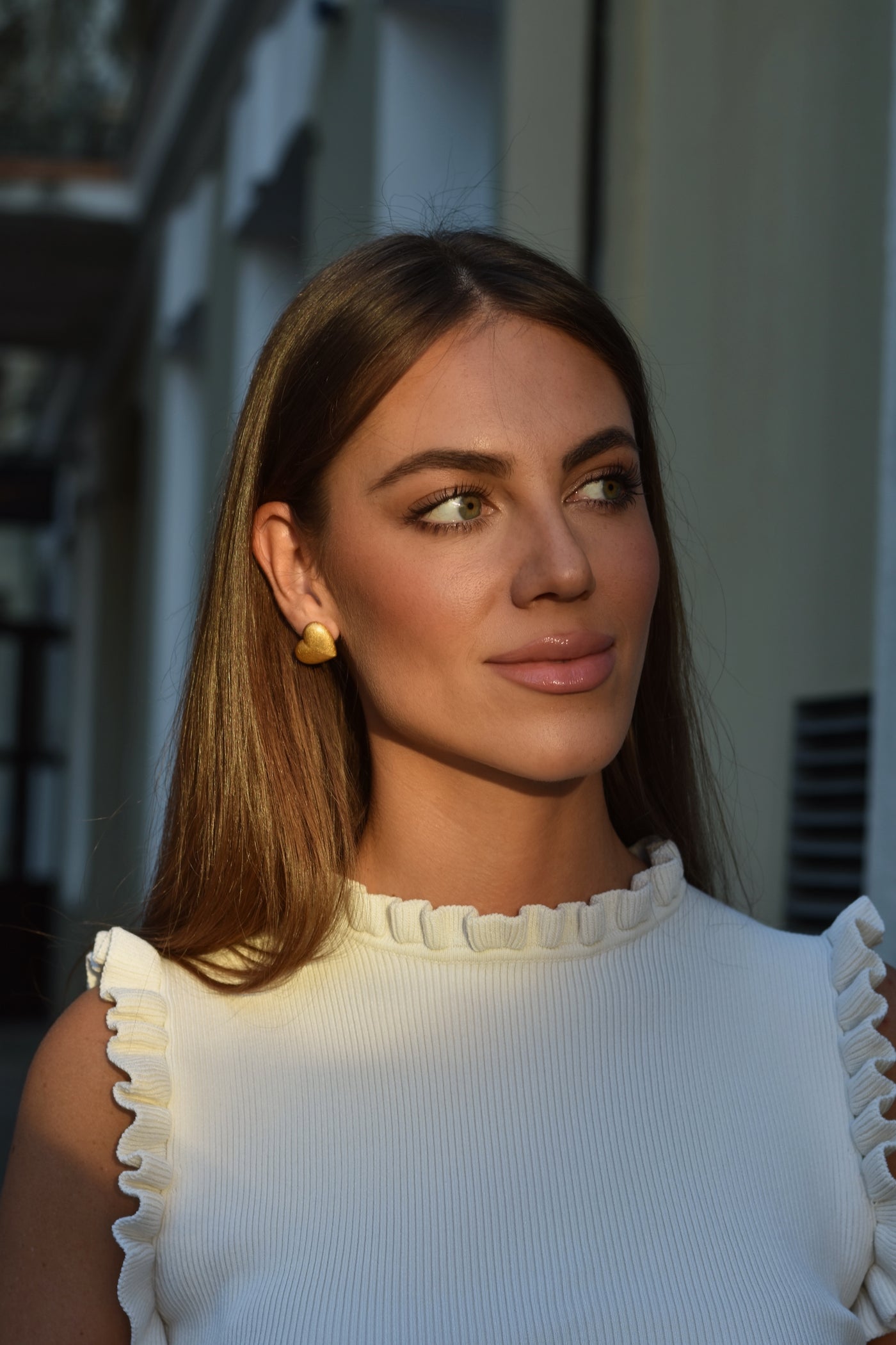 Gold-Plated Silver Earrings – The Heart