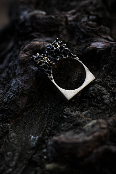 Silver ring "THE HEART OF TREE WITH ADVISERS"