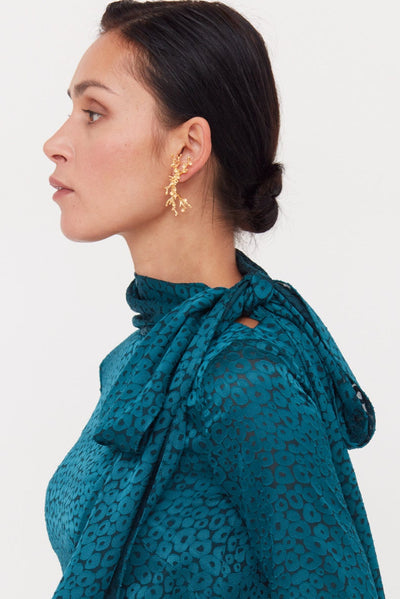 Gold-Plated Silver Earrings – Big Coral Diamonds
