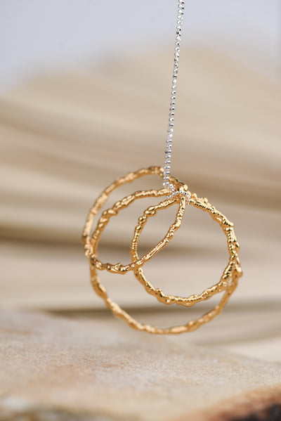 Gold plated silver necklace "ORGANIC"