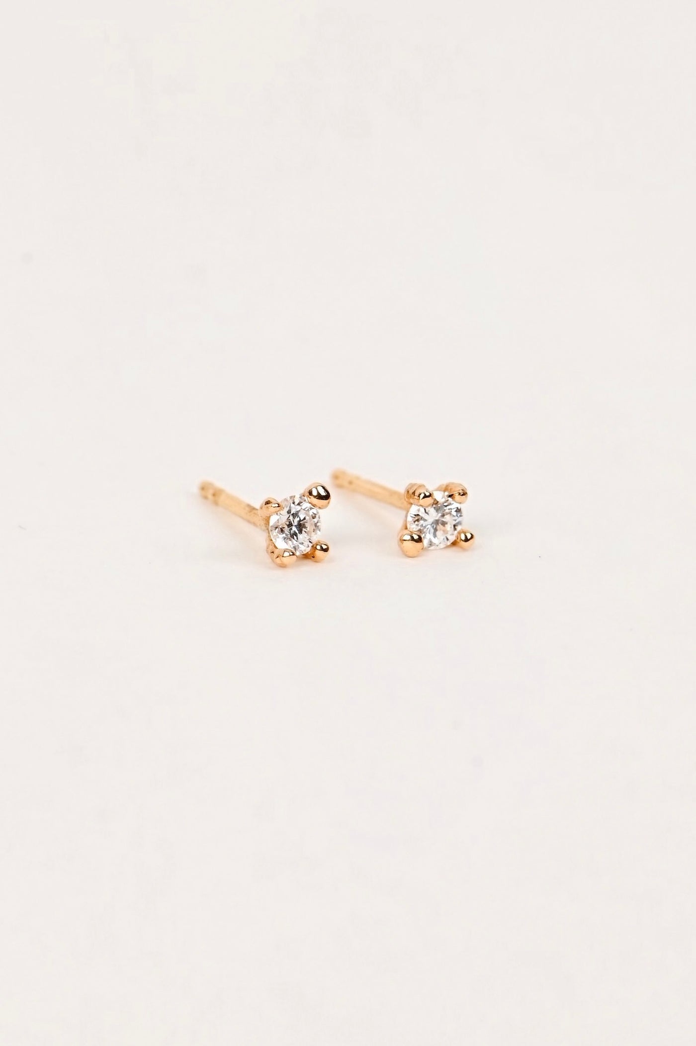 14k Yellow Gold Stud Earrings with Diamonds – Big Coral Shine