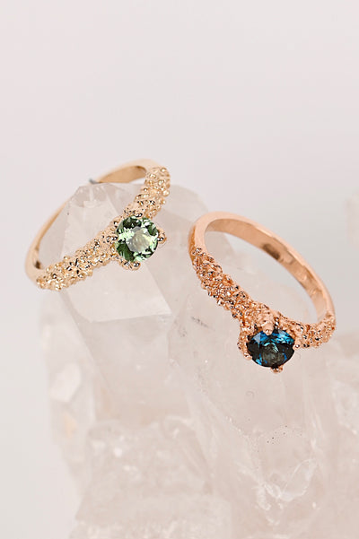 14k Red Gold Ring with Tourmaline – Goddess of the Sea
