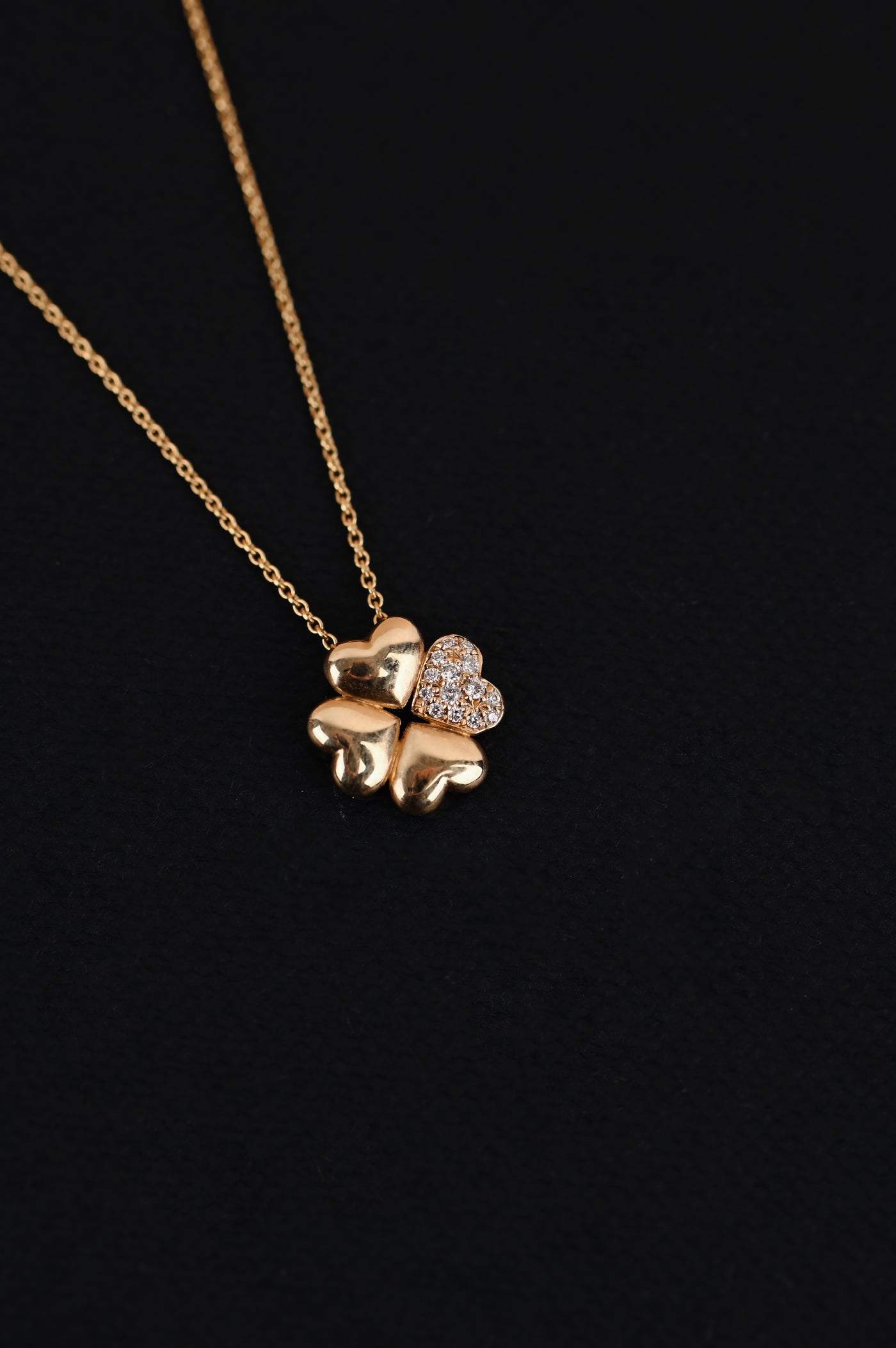 14k Yellow Gold Necklace with Diamonds – Gratitude to Strength