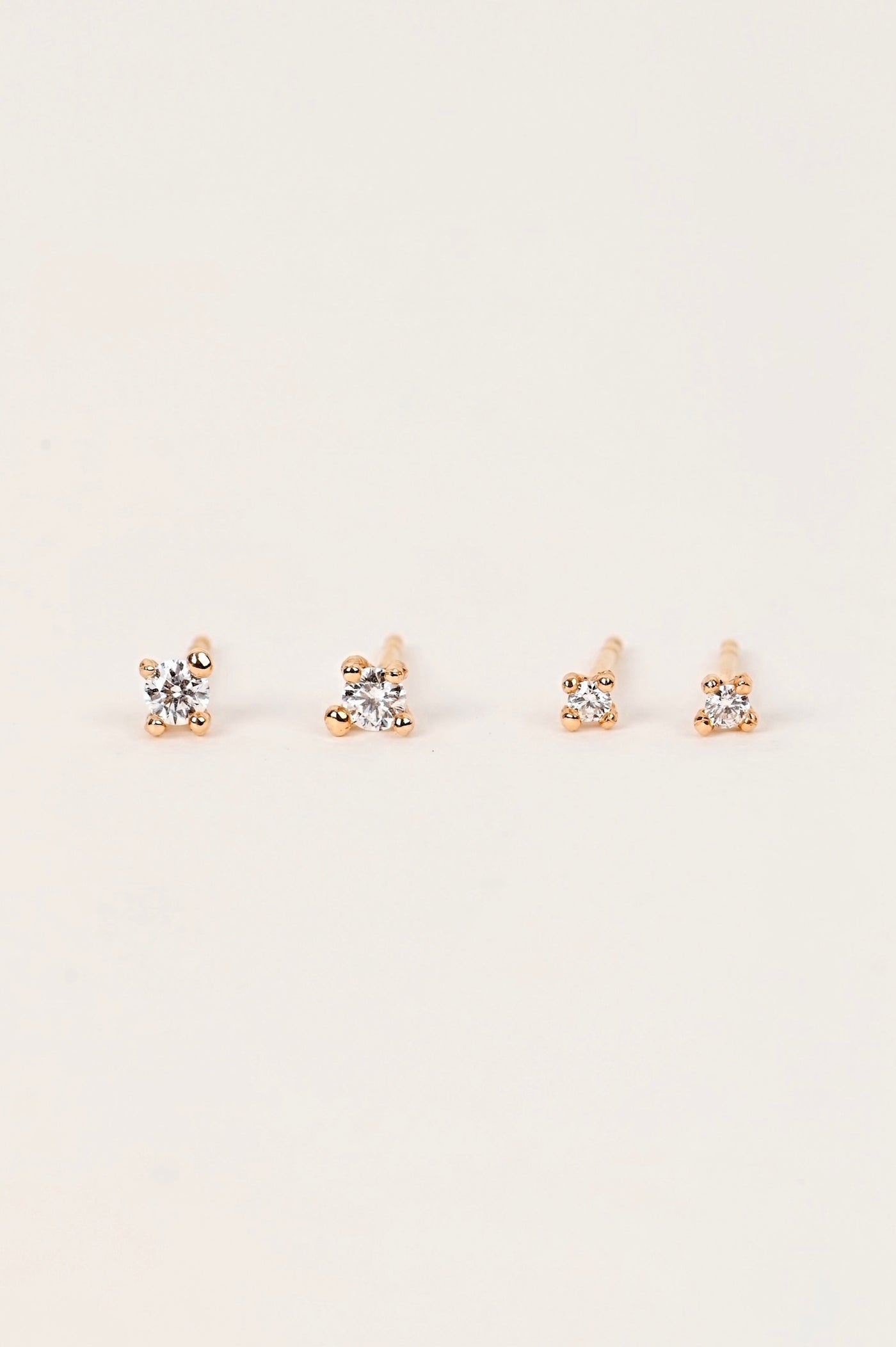 14k Yellow Gold Stud Earrings with Diamonds – Big Coral Shine