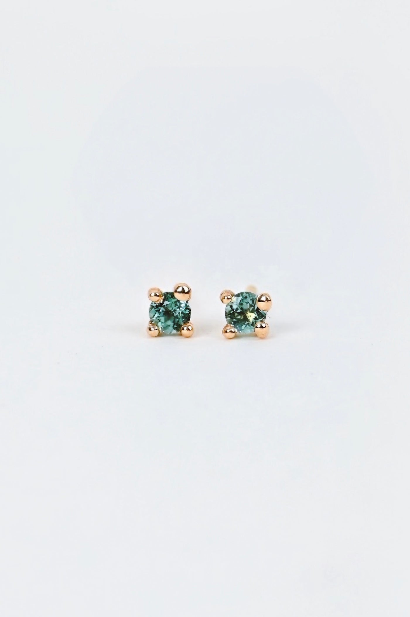 14k Yellow Gold Stud Earrings with Tourmalines – Big Coral Shine