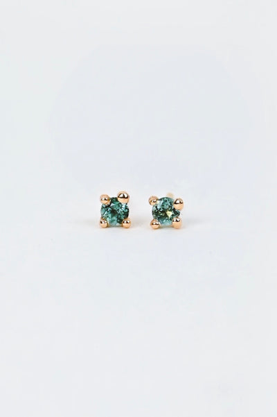 14k Yellow Gold Stud Earrings with Tourmalines – Big Coral Shine