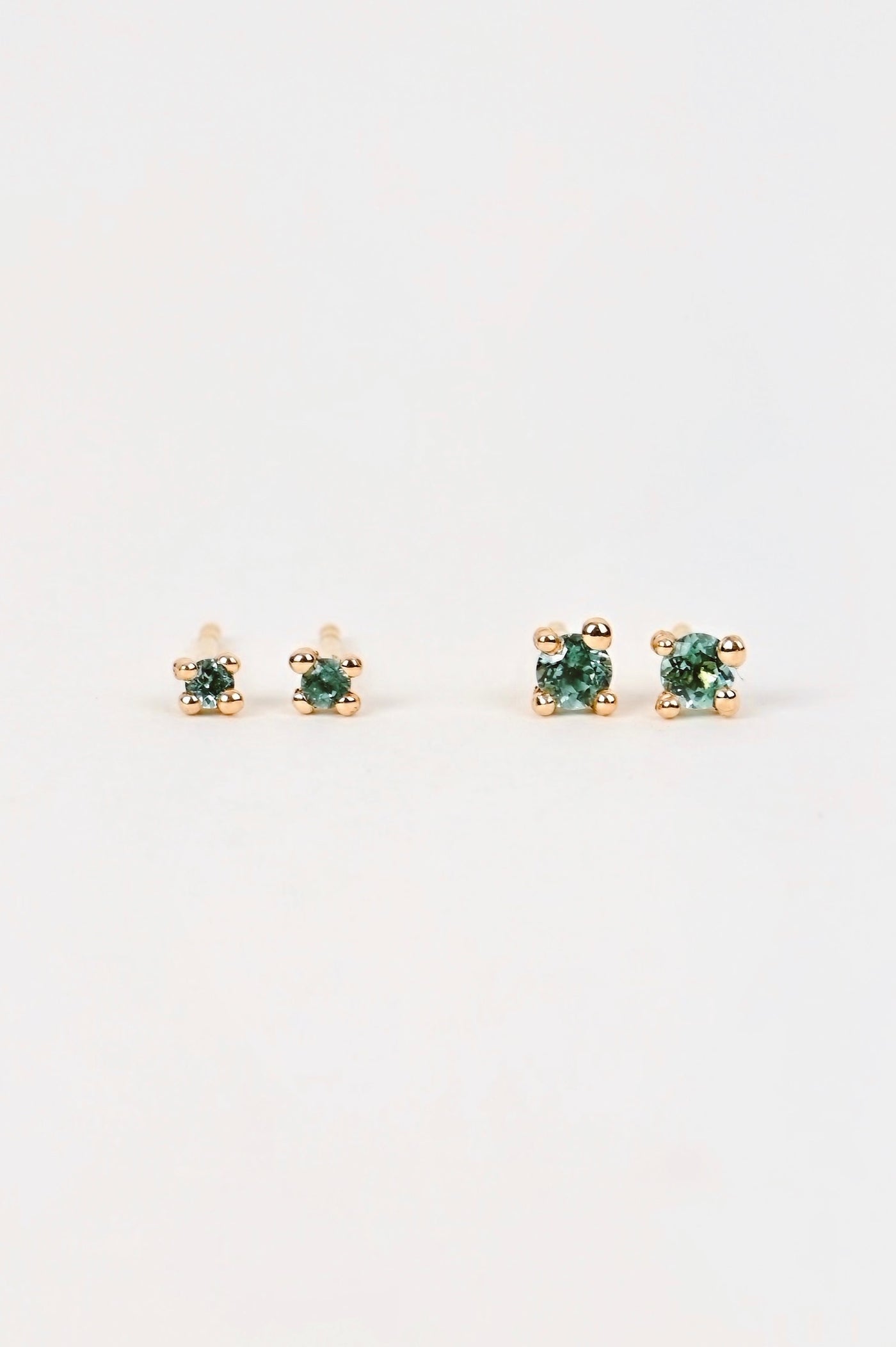 14k Yellow Gold Stud Earrings with Tourmalines – Big Coral Shine