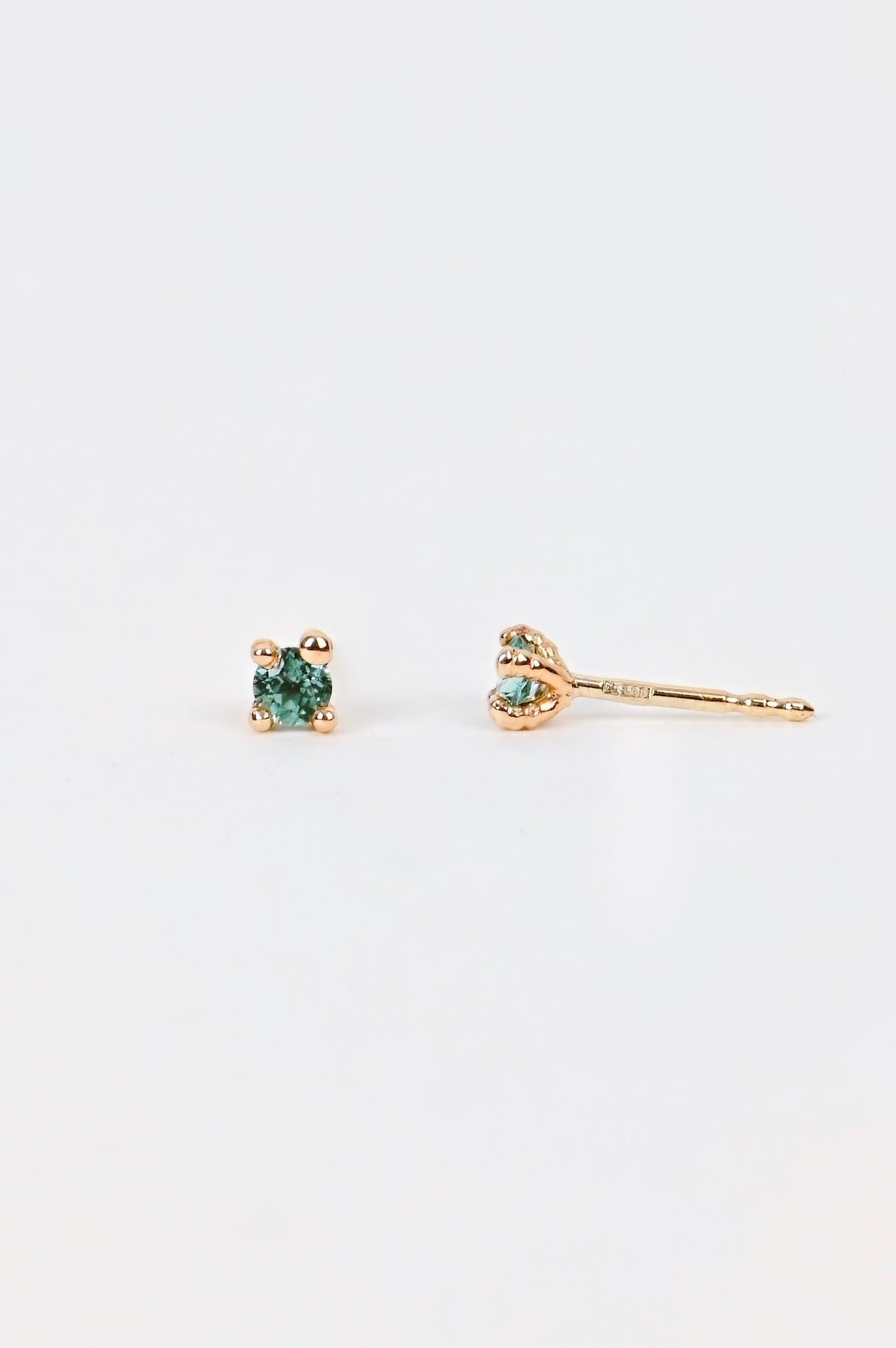 14k Yellow Gold Stud Earrings with Tourmalines – Big Coral Shine