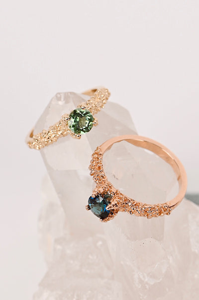 14k Yellow Gold Ring with Mint Tourmaline – Goddess of the Sea