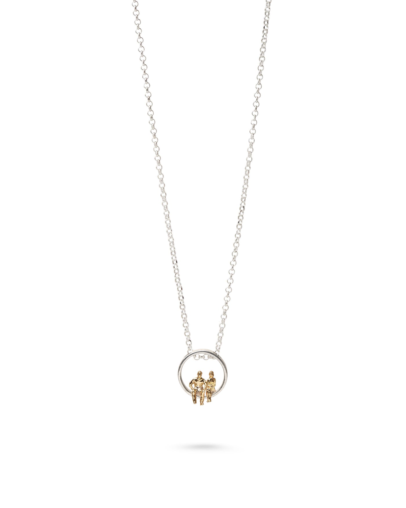 18 k gold and 14 k white gold necklace "TOGETHER"