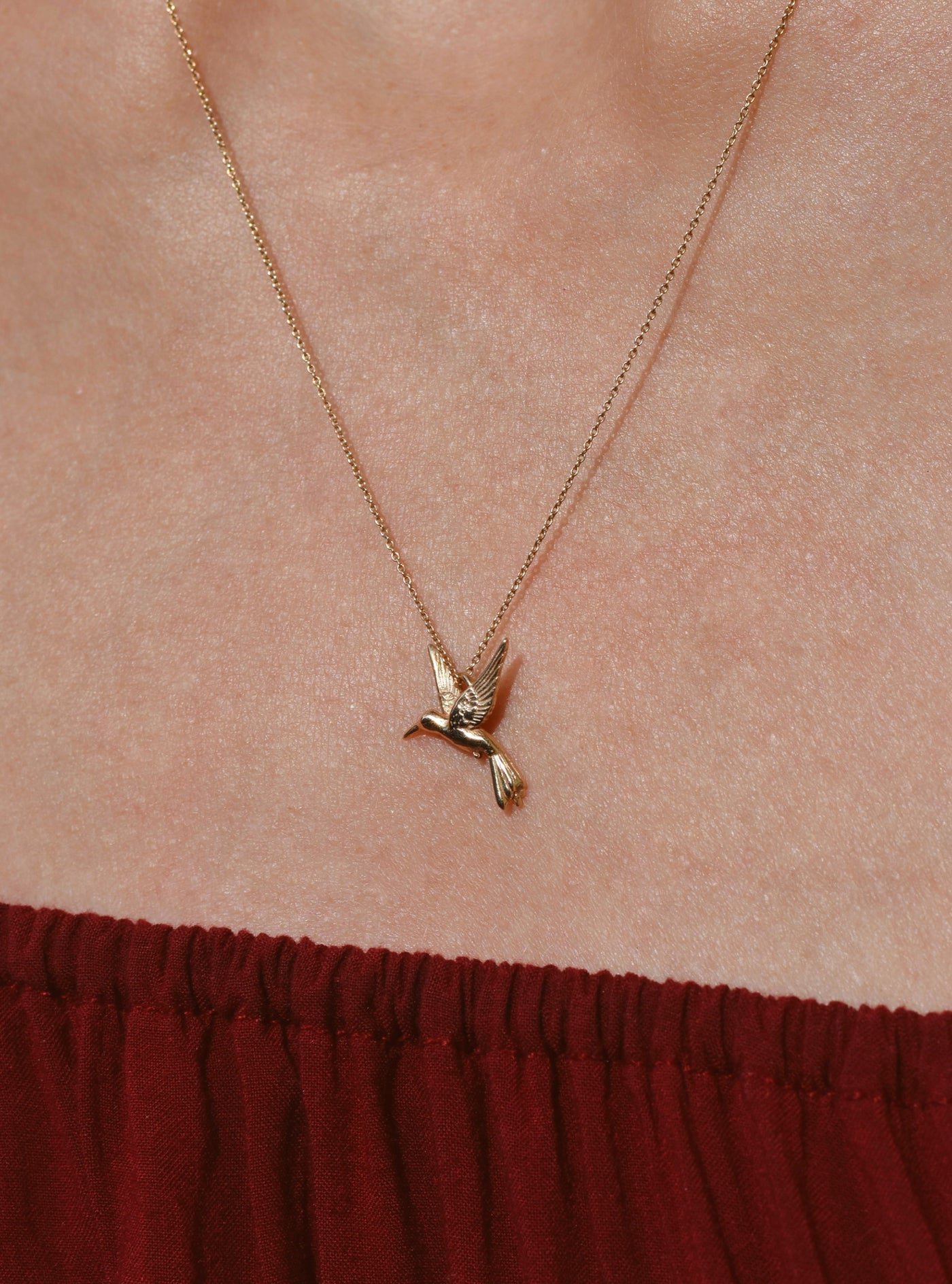 14k gold necklace "COLIBRI"