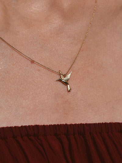 14k gold necklace "COLIBRI"