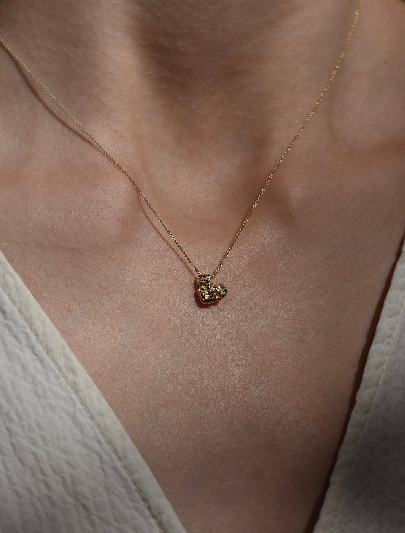 14 k gold with diamonds "POSTURE OF GRATITUDE"