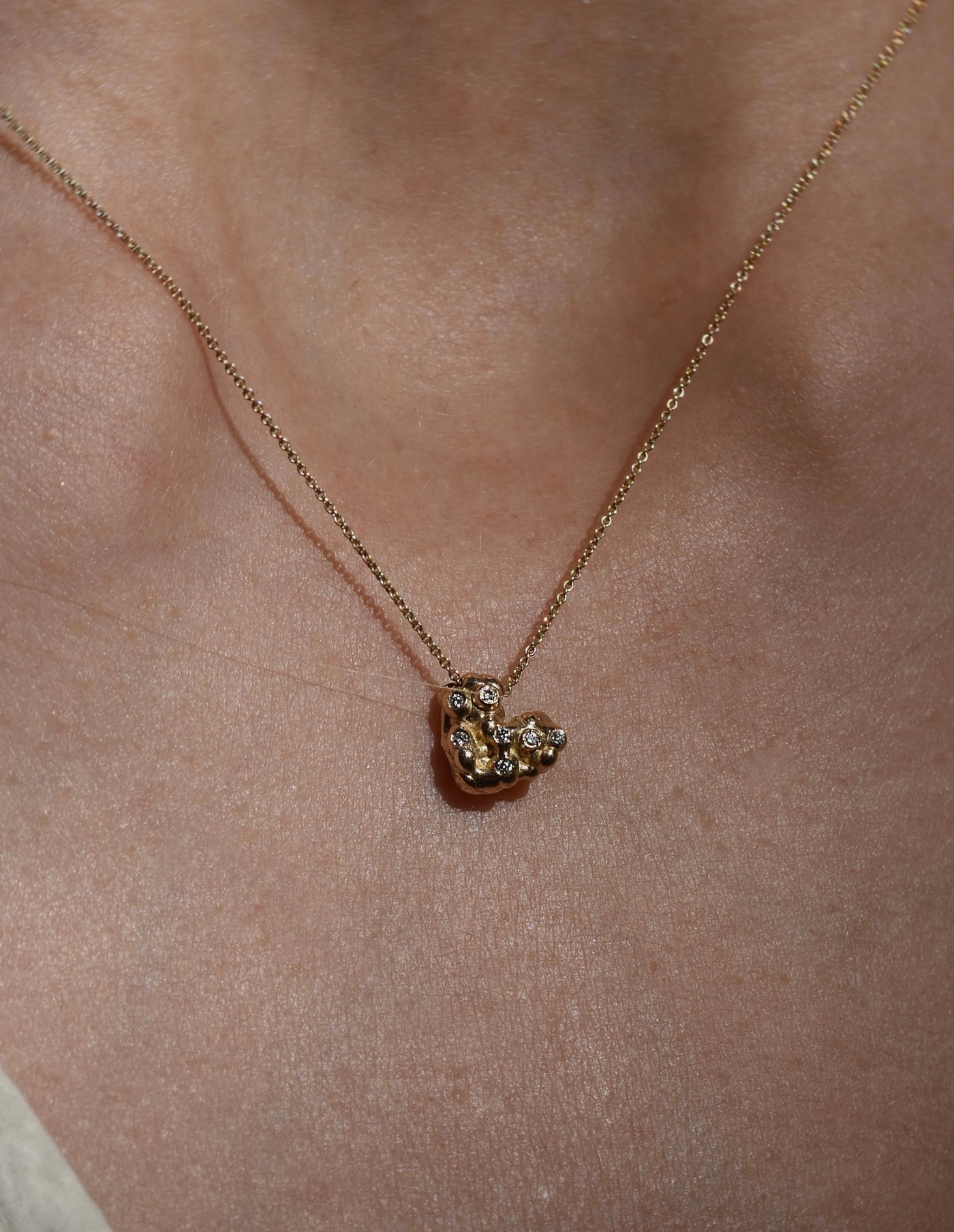 14 k gold with diamonds "POSTURE OF GRATITUDE"