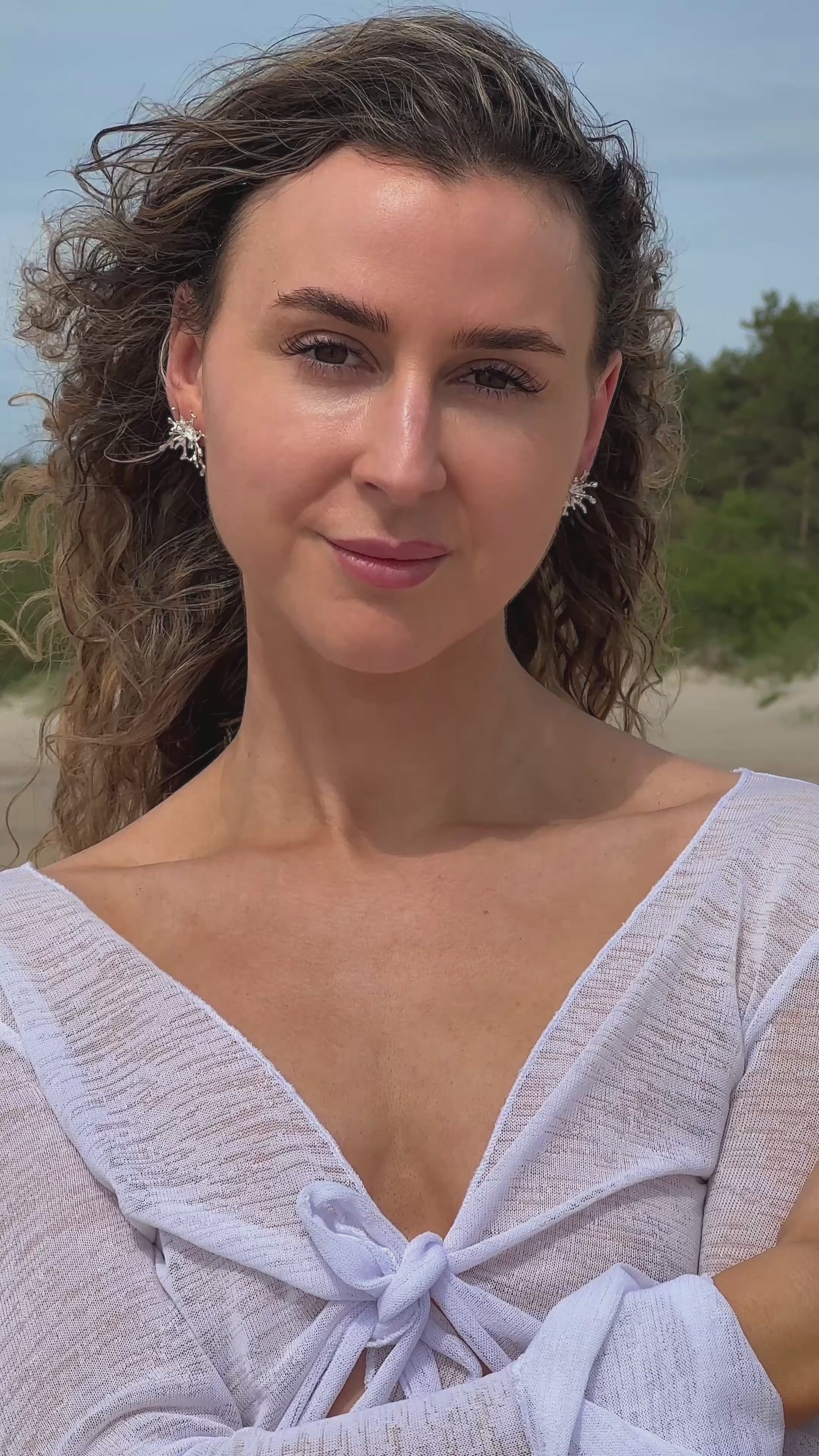 Silver Earrings – Coral Growth