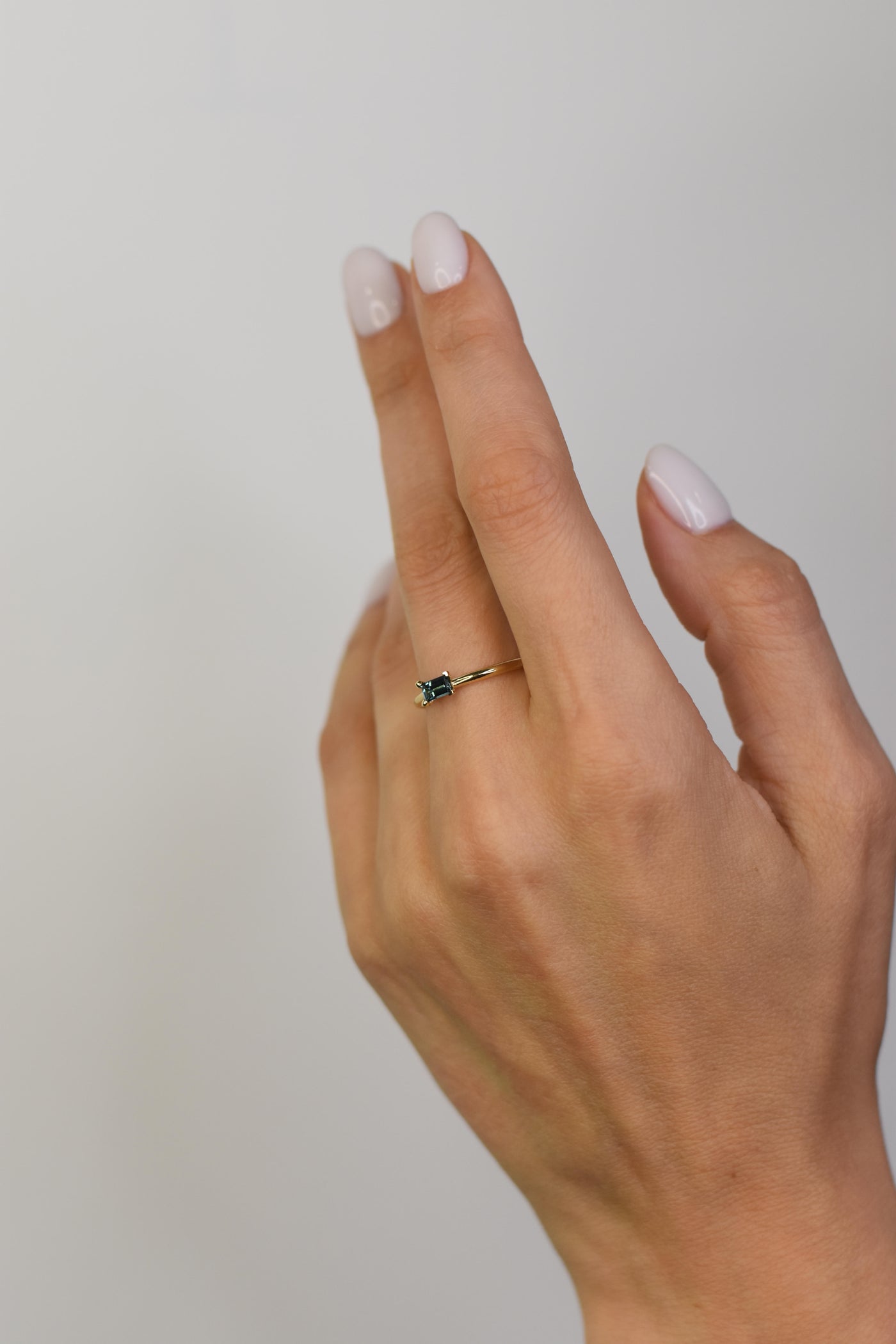 14 k yellow gold ring with tourmaline "Light of the Angles"