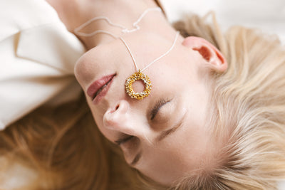 Gold plated silver necklace "SECRET THOUGHTS"
