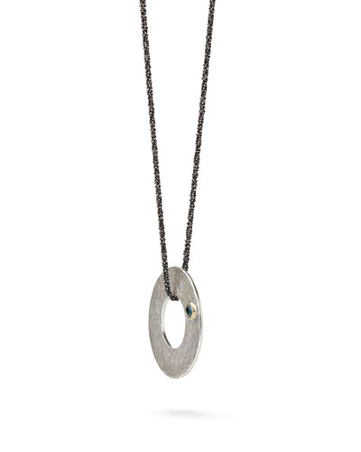 Silver pendant - Two sides, Sculpture jewelry, Ernesta Statkute