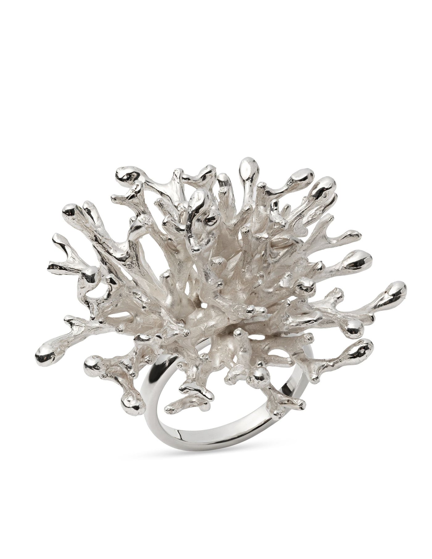 Silver ring "CORAL"