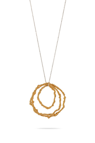 Gold plated silver necklace "ORGANIC"