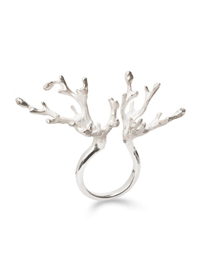 Sterling Silver Ring, Sculpture jewelry, Ernesta Statkute